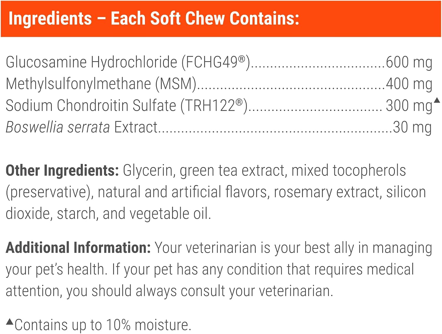 Nutramax Cosequin Dog Joint Supplement, MSM + Boswellia, Soft Chews, 60ct