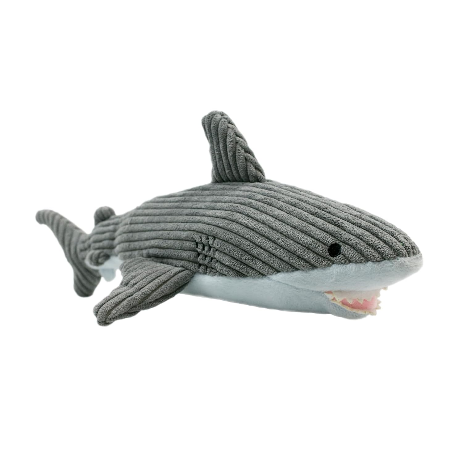 Tall Tails Shark Plush Crunch Water Bottle Toy for Dogs – 14 Inch