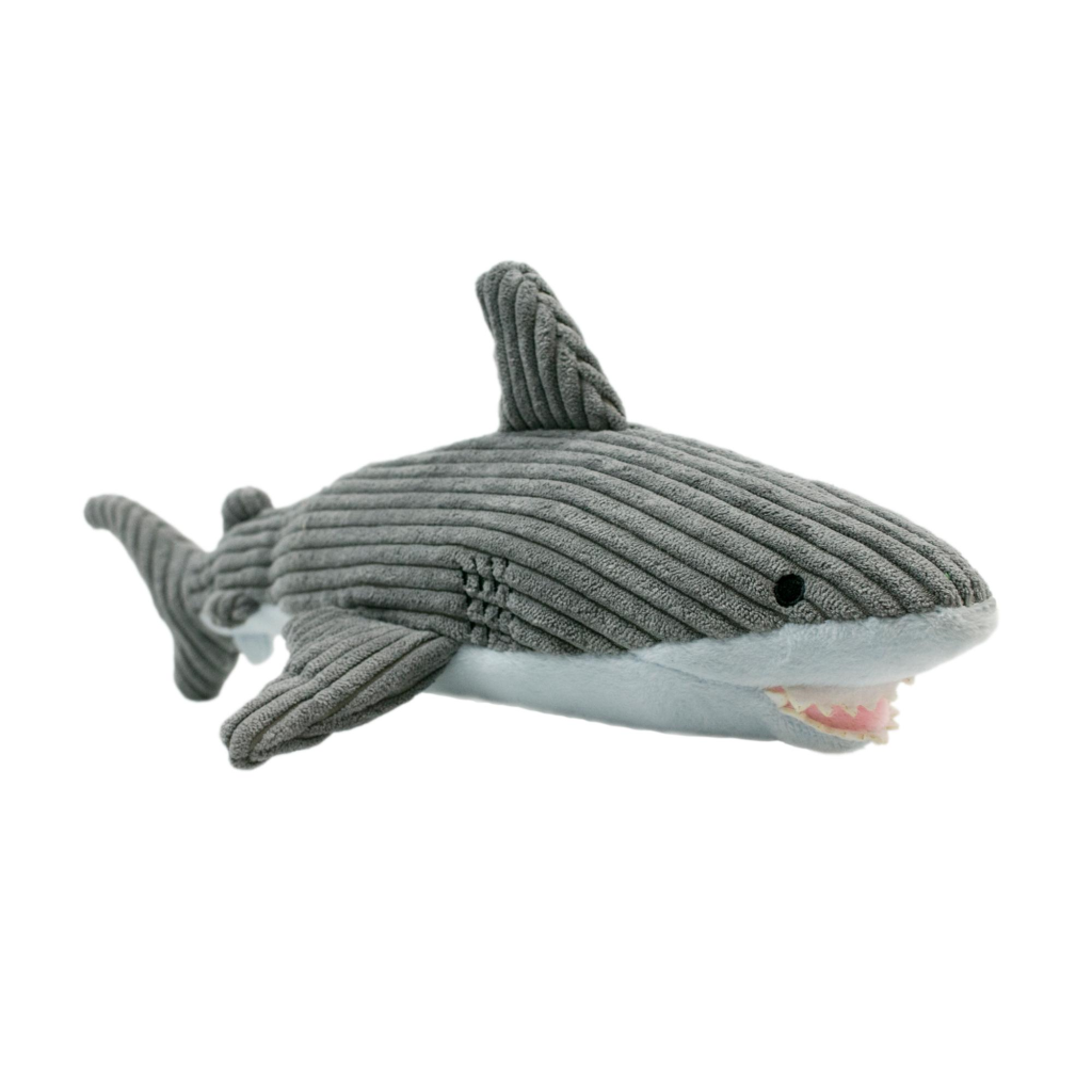 Tall Tails Shark Plush Crunch Water Bottle Toy for Dogs – 14 Inch
