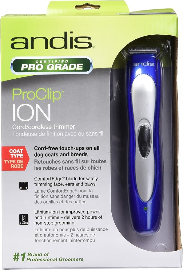 Andis ProClip Ion Cord/Cordless Pet Trimmer 20630 – Lithium-Ion Grooming Trimmer for Dogs & Horses