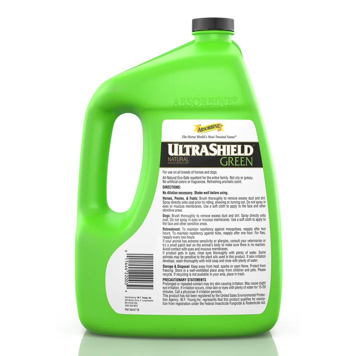 Absorbine UltraShield Green Natural Insect Repellent, 128 fl oz Gallon