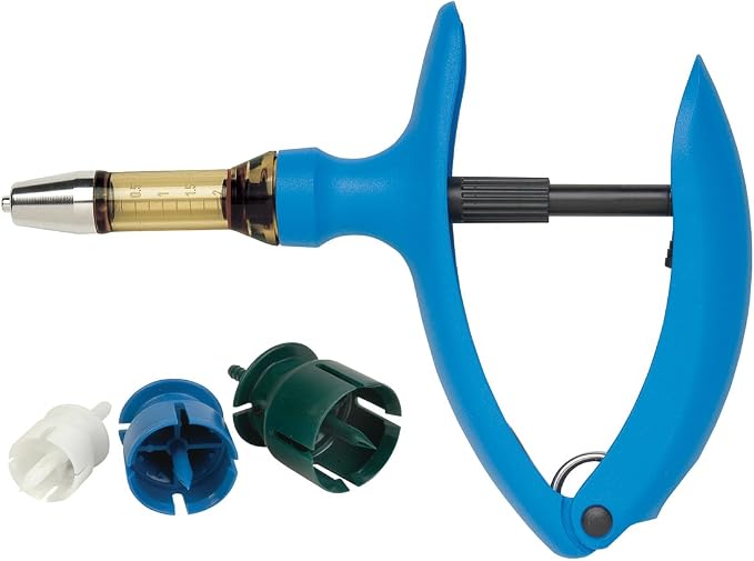  Flexall Allflex 2ml Hose Draw Off Automatic Self Filling Syringe Cattle Swine hogs Sheep