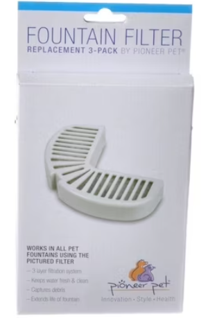 Pioneer Pet Replacement Filters for Stainless Steel & Ceramic Fountains 