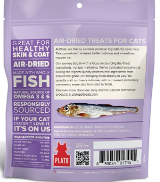 Plato Air-Dried Cat Treats Baltic Sprat – Single Ingredient