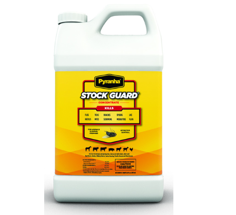 Pyranha Stock Guard 10% Permethrin Fly Spray Concentrate for Horses & Livestock – 64 oz