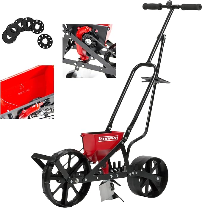 CHAPIN 8701B Push Garden Seeder for Row Planting, 20 Seed Varieties