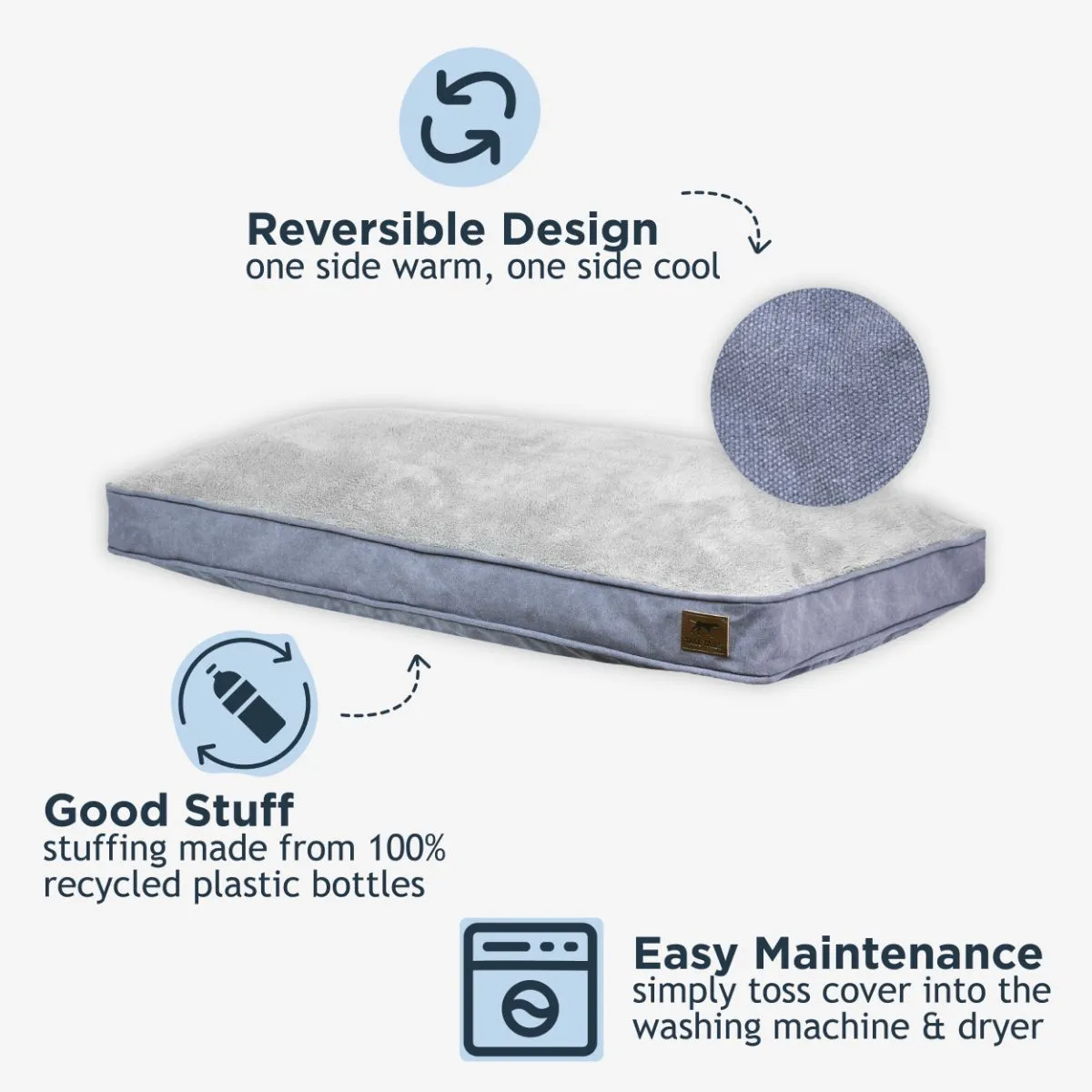Tall Tails Dream Chaser Charcoal Cushion Dog Bed