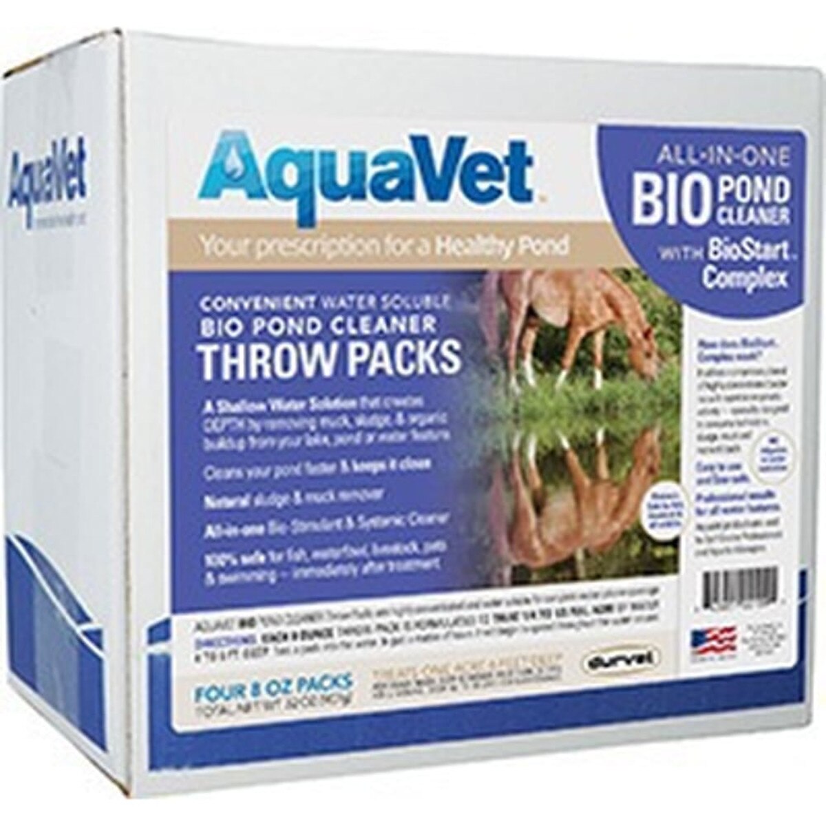 AquaVet Bio WS Throw Pack pond-water treatment (4 x 8oz)