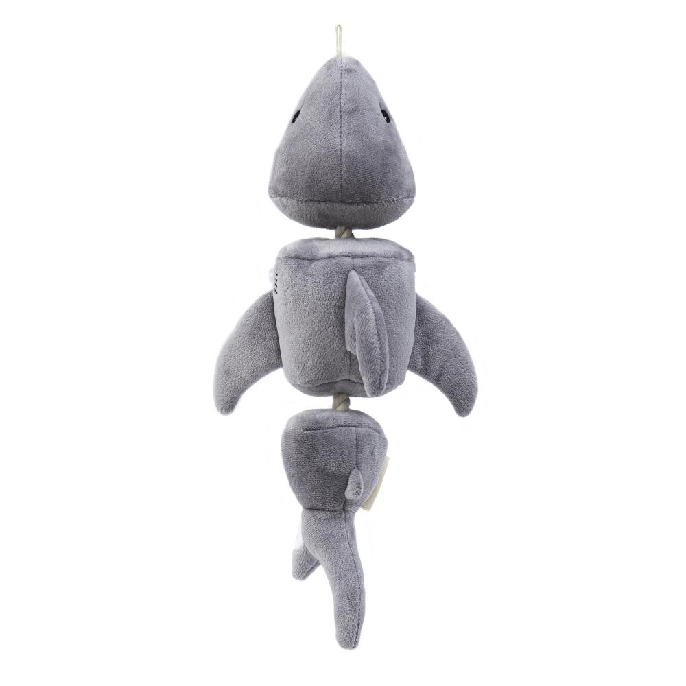 Tall Tails Jointed Shake Play Plush Shark Dog Toy – 14 Inch