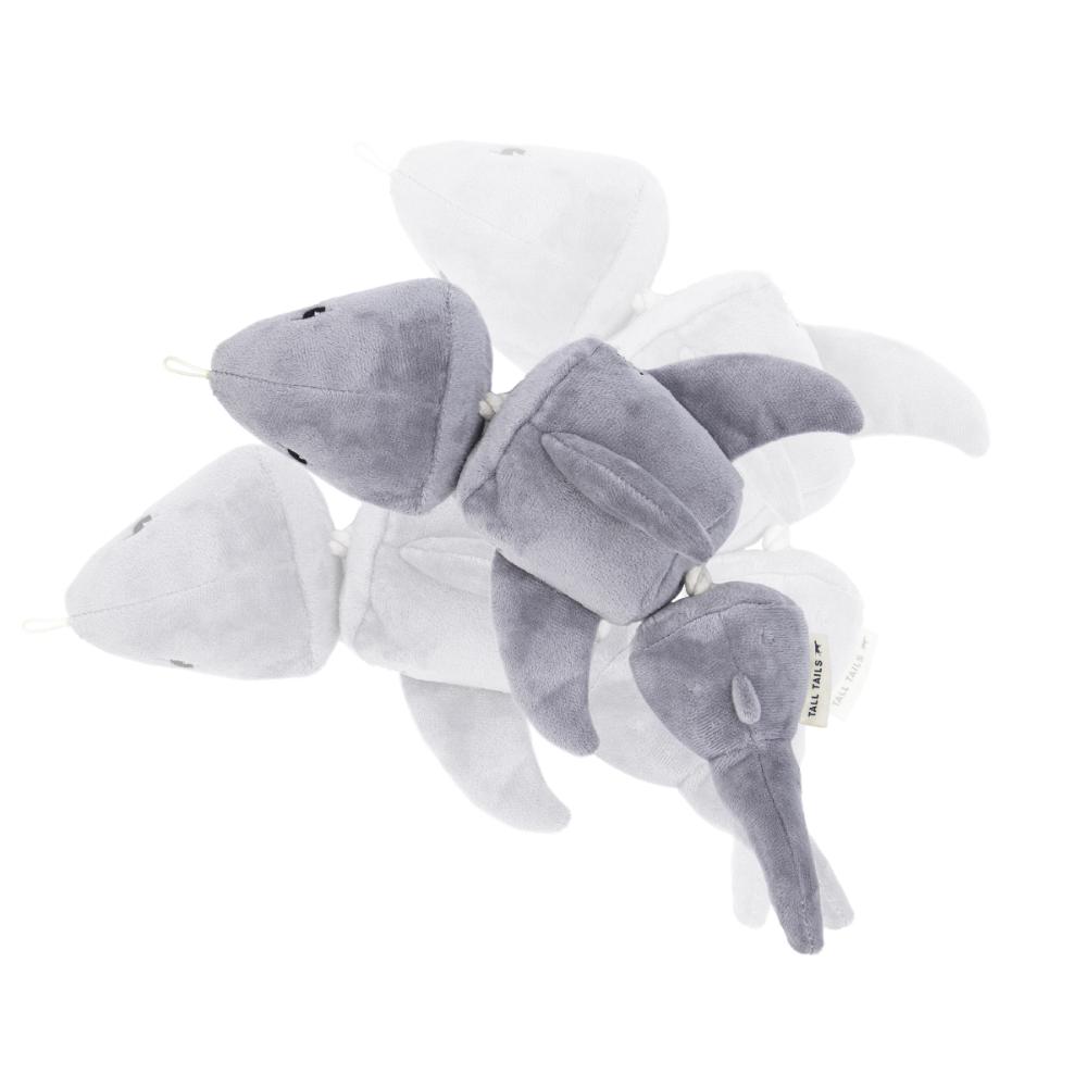 Tall Tails Jointed Shake Play Plush Shark Dog Toy – 14 Inch