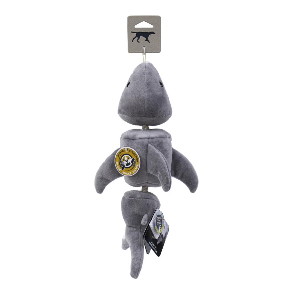 Tall Tails Jointed Shake Play Plush Shark Dog Toy – 14 Inch