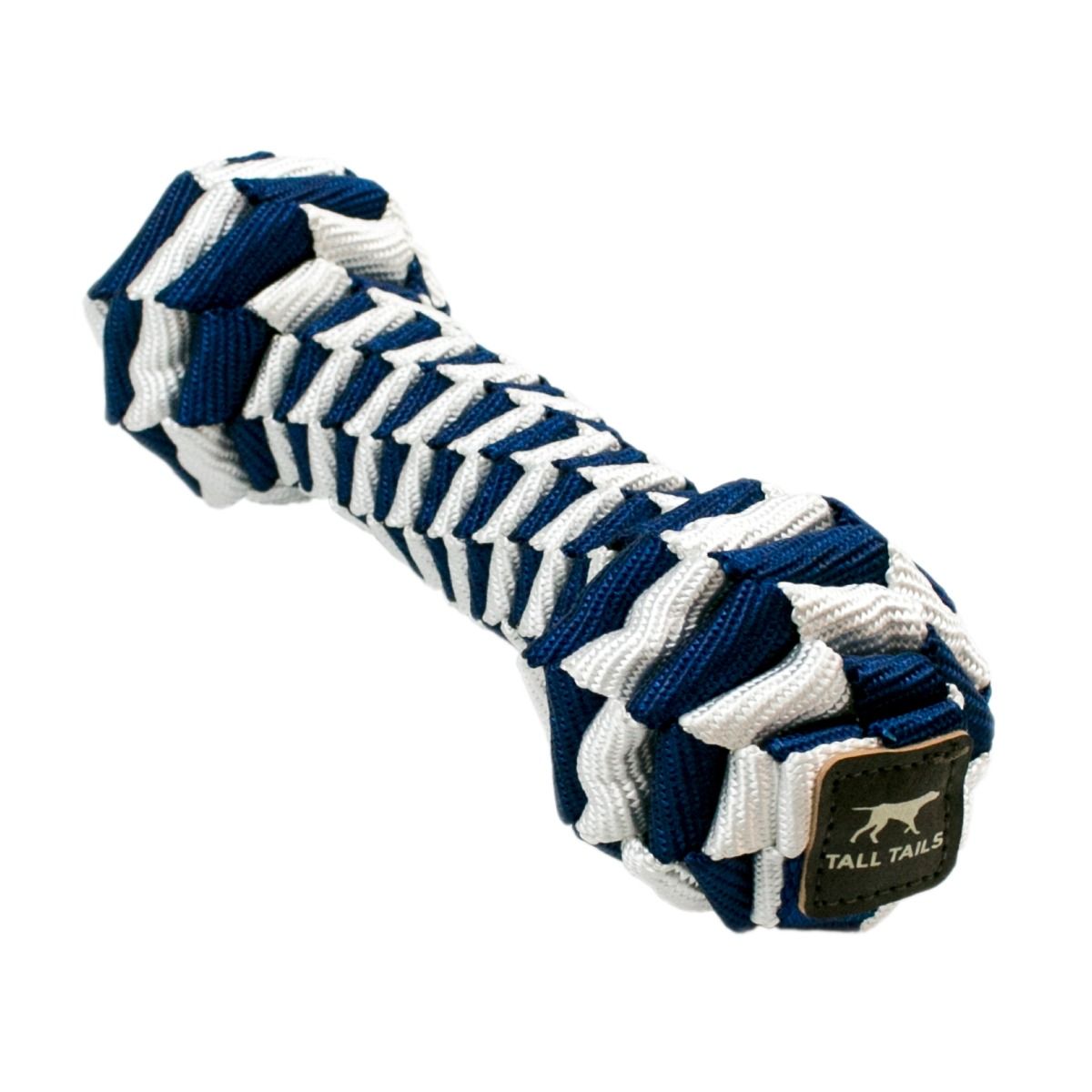 Tall Tails Navy Braided Bone Dog Toy – 9 Inch