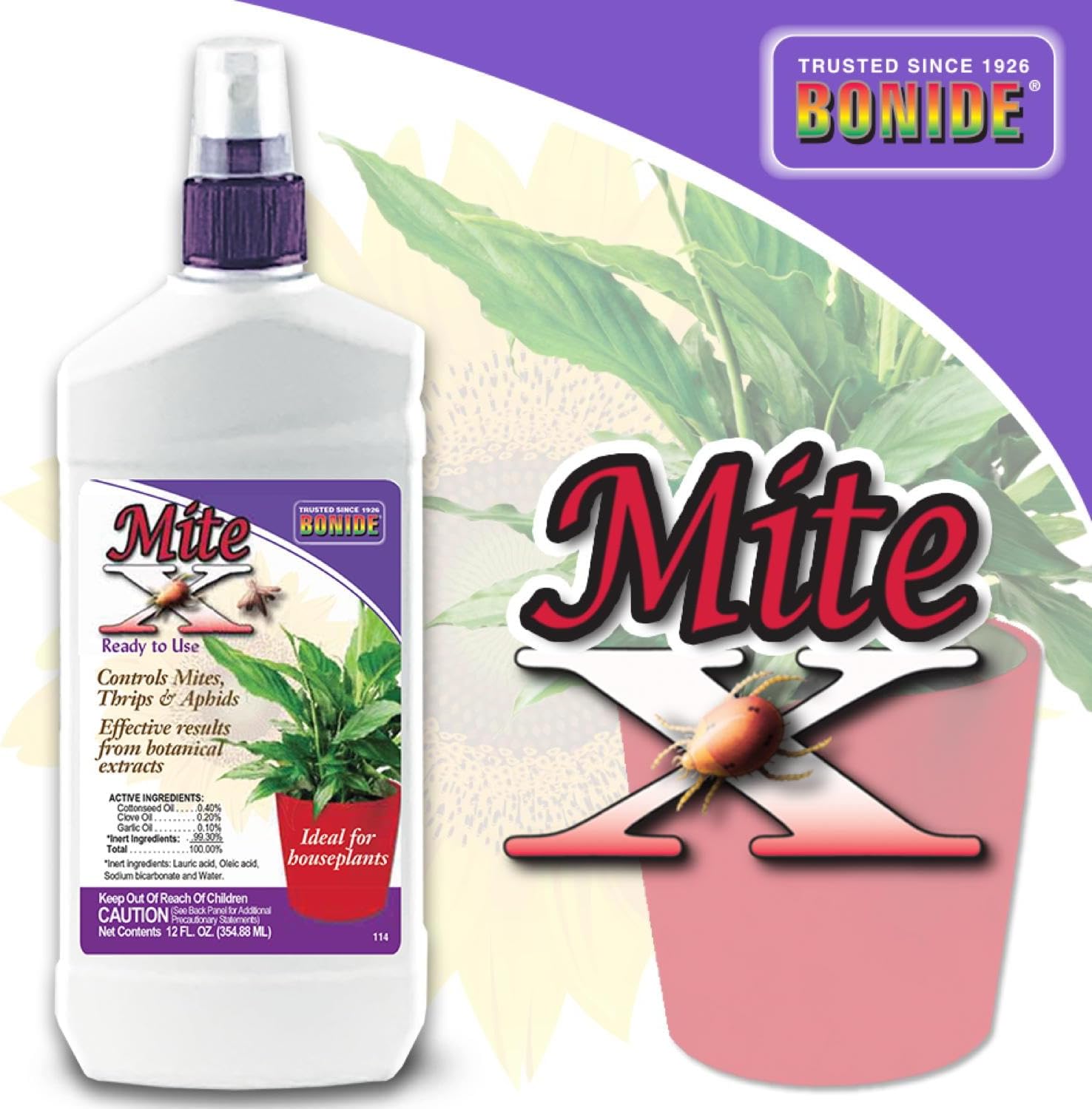 Bonide Captain Jack's Mite-X Houseplant Spray, 12 oz