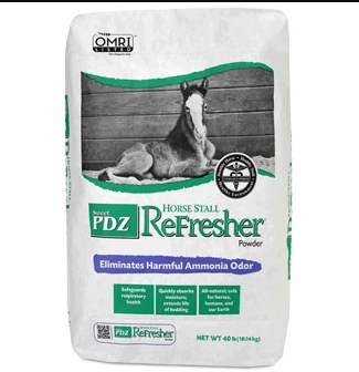 Sweet PDZ Horse Stall Refresher Powder 40 lb – Natural Ammonia & Odor Neutralizer for Stall Bedding