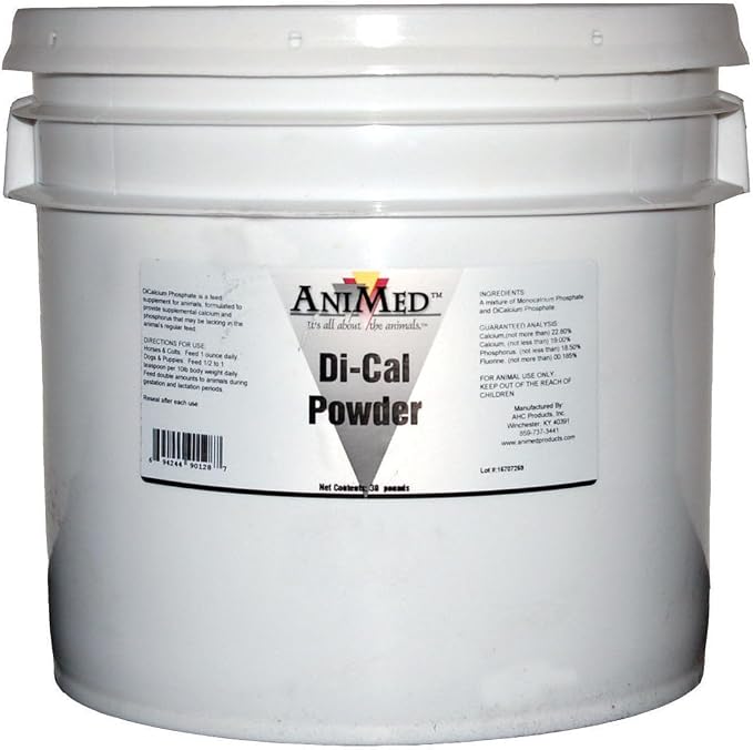 AniMed Di-Cal Powder Supplemental Calcium and Phosphorus for Horses, 30-Pound