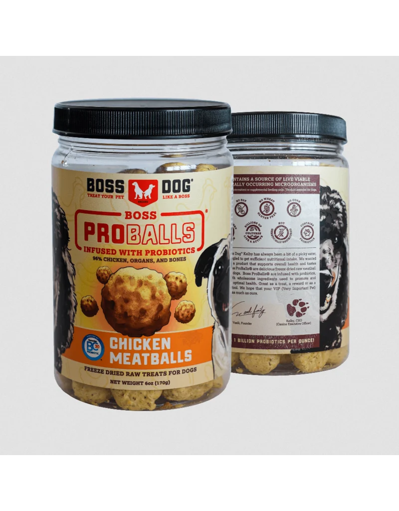  Boss Dog Proballs Treats (Dogs & Cats), Chicken Recipe, 3 oz Bag