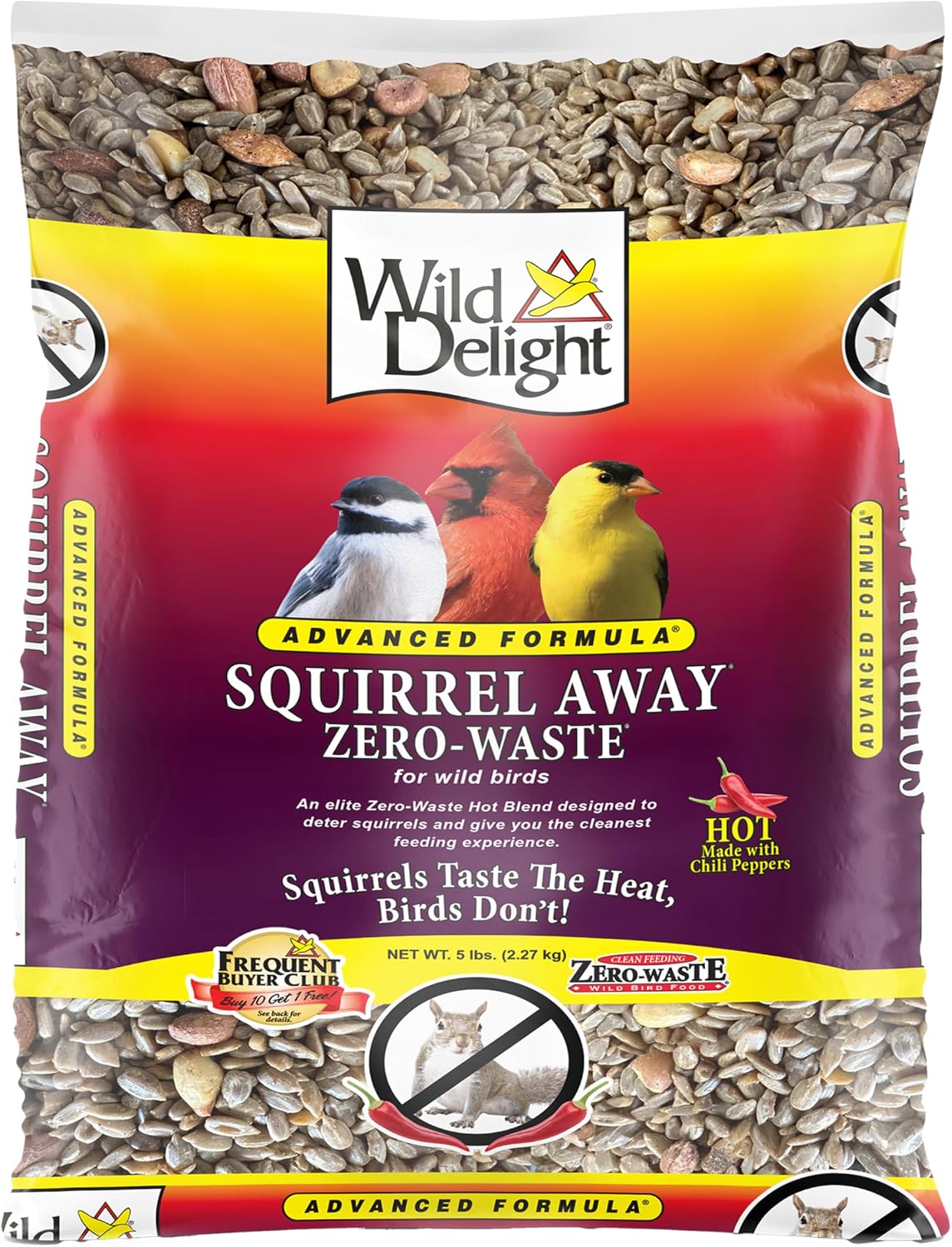 Wild Delight Advanced Formula Squirrel Away Zero Waste Wild Bird Food – 5 lb