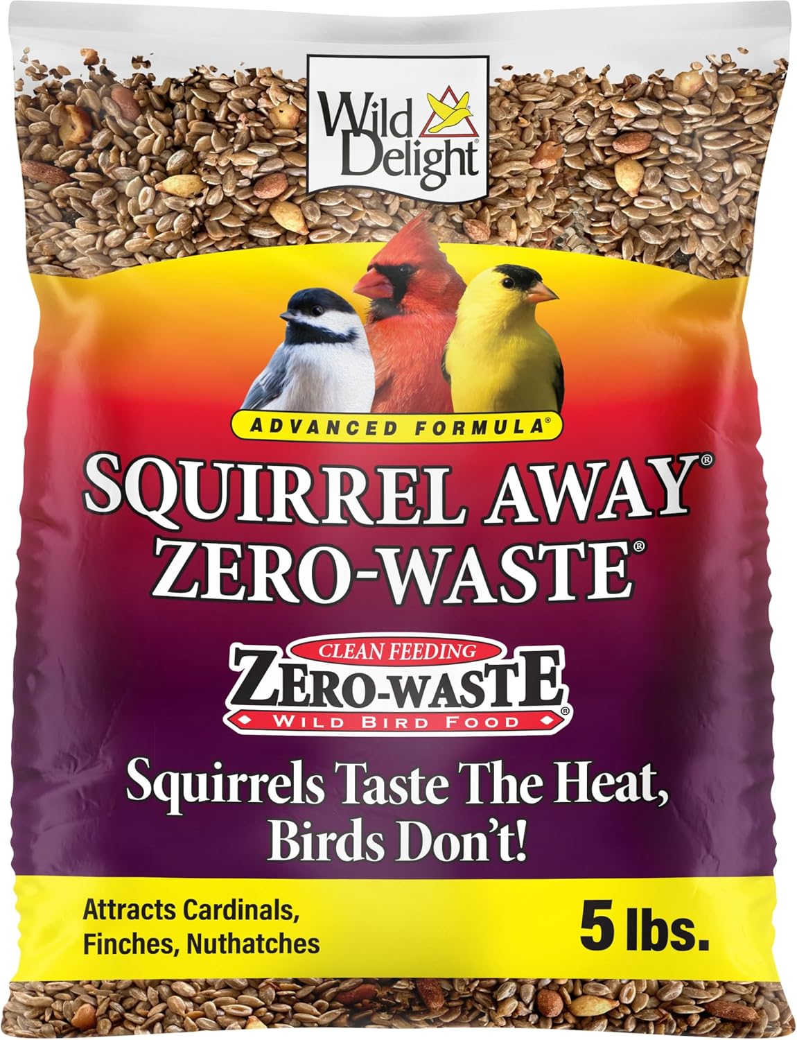 Wild Delight Advanced Formula Squirrel Away Zero Waste Wild Bird Food – 5 lb
