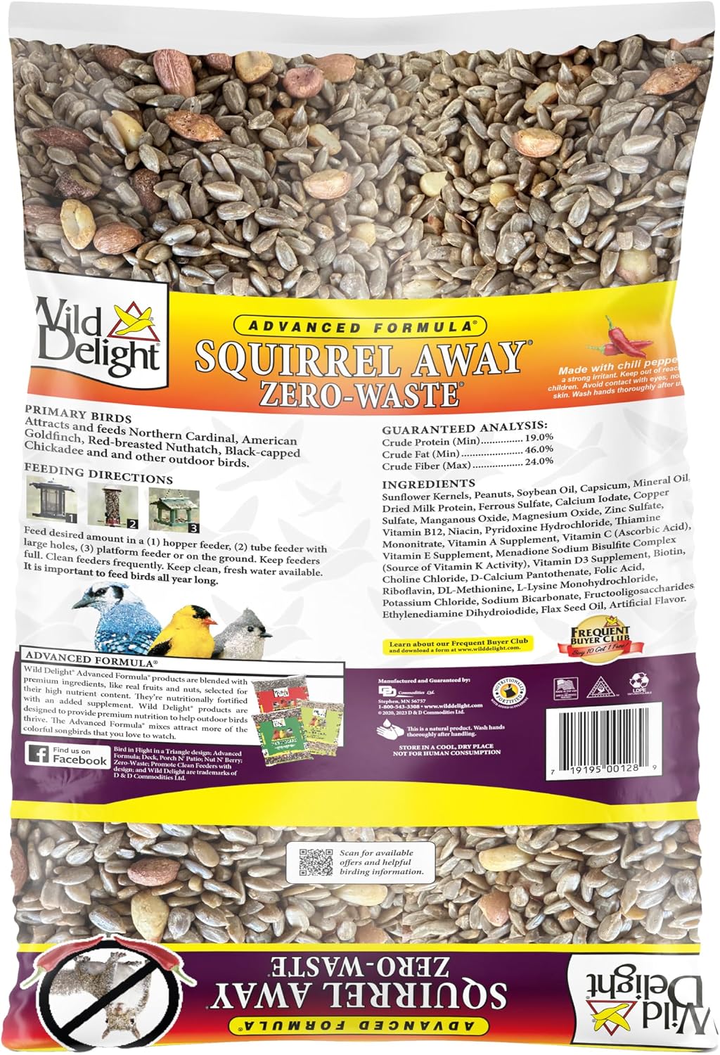 Wild Delight Advanced Formula Squirrel Away Zero Waste Wild Bird Food – 5 lb
