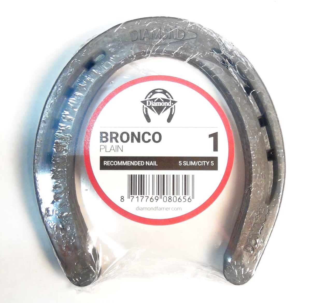 Diamond Bronco Plain Steel Horseshoes – Size 1, 15 Pairs
