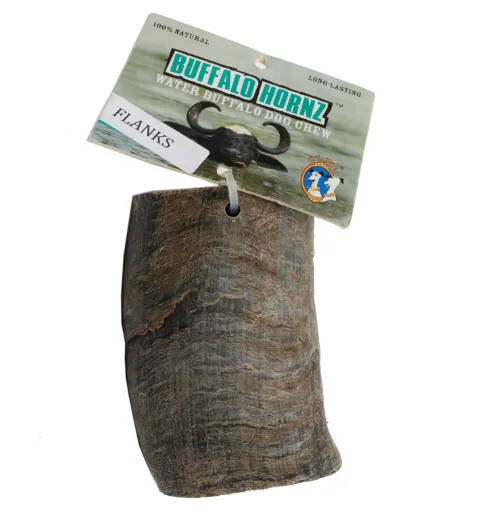 QT Dog Buffalo Horn Flanks – Natural Water Buffalo Horn Dog Chew — image 1