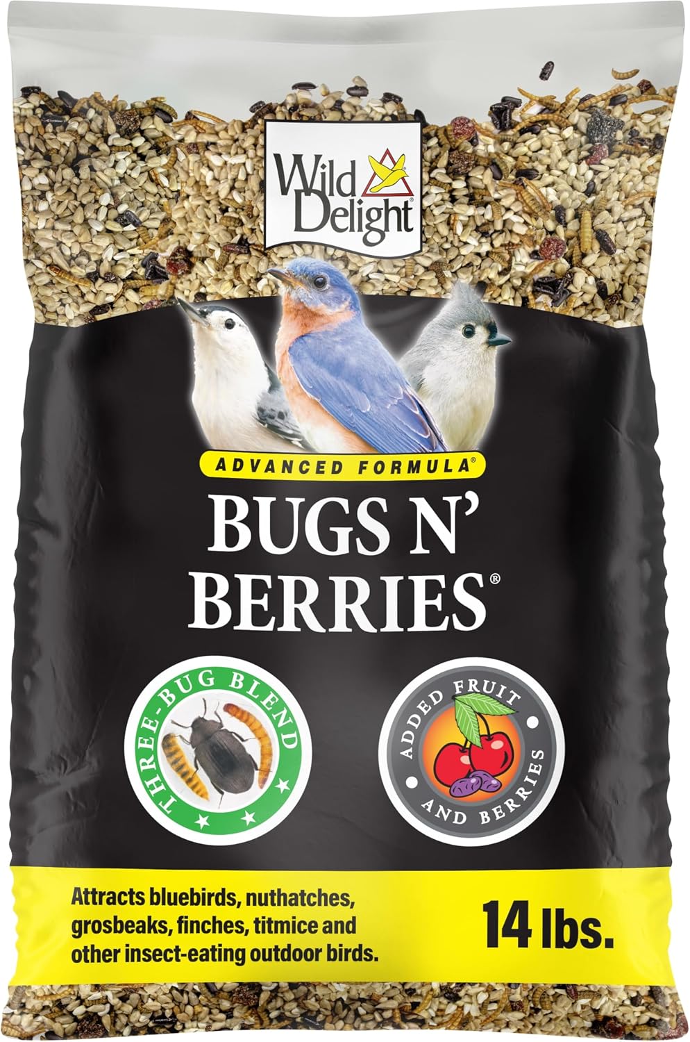 Wild Delight Bugs N Berries Wild Bird Food – 14 lb