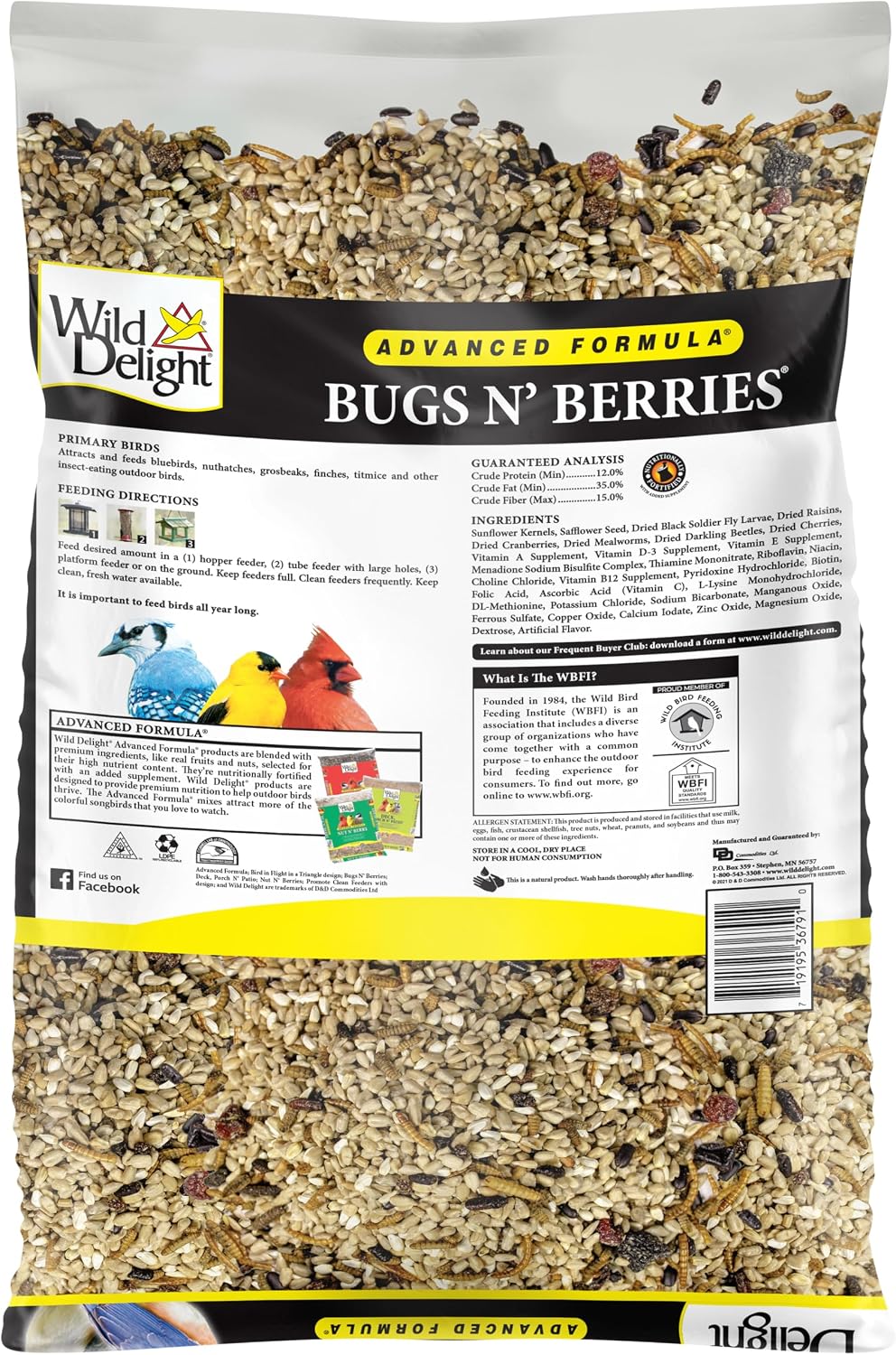 Wild Delight Bugs N Berries Wild Bird Food – 14 lb