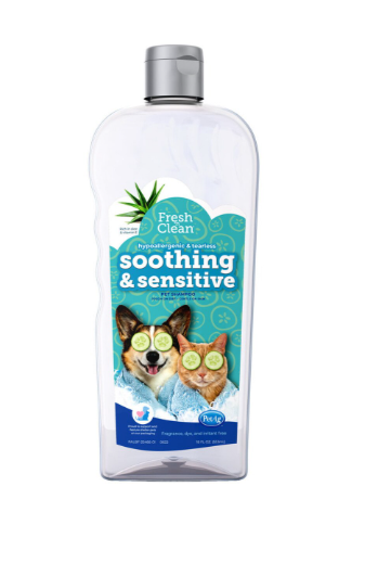 Fresh ’n Clean Soothing & Sensitive Hypoallergenic Tearless Pet Shampoo – 18 oz
