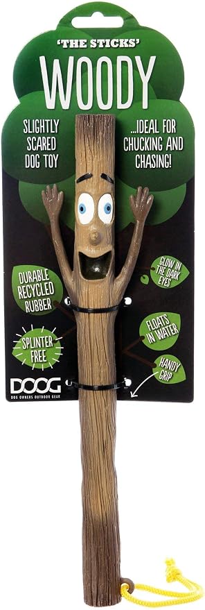DOOG Mr. Stick Woody Dog Toy – Durable Fetch & Chew Stick Toy for Dogs