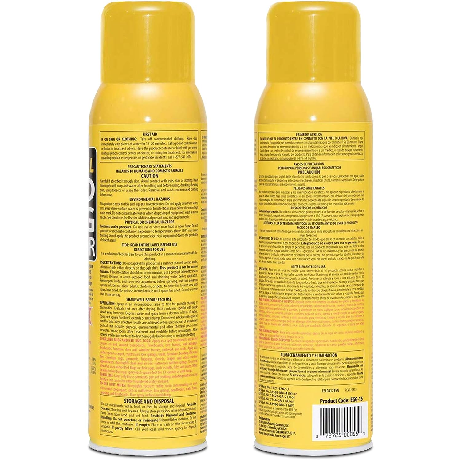 Harris Egg Kill Bed Bug Killer 16 oz Aerosol Spray – Kills Bed Bugs & Eggs, Indoor Treatment