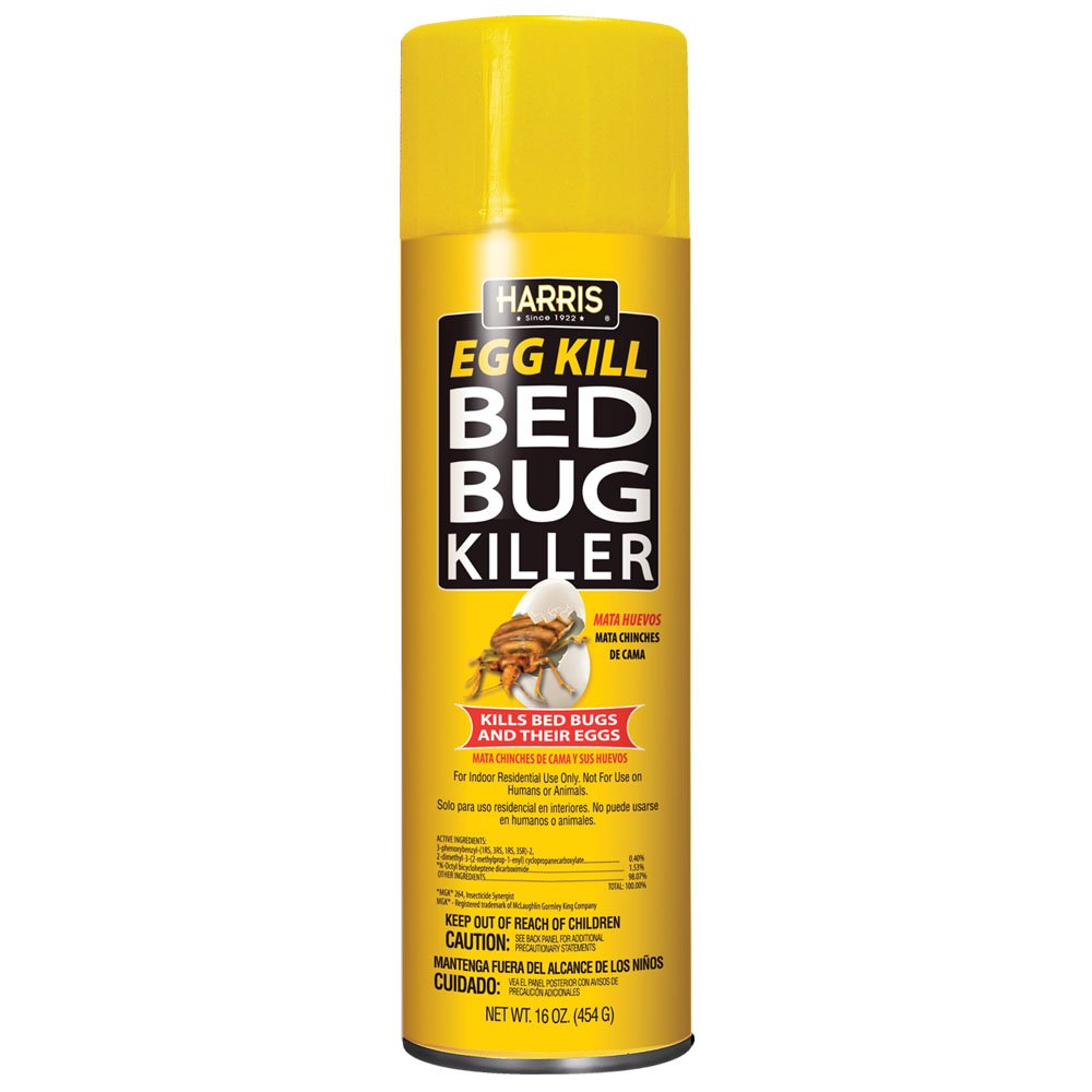 Harris Egg Kill Bed Bug Killer 16 oz Aerosol Spray – Kills Bed Bugs & Eggs, Indoor Treatment
