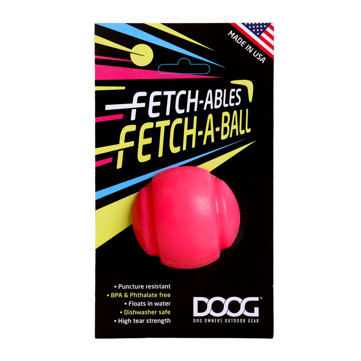 DOOG Fetchables Fetch-a-Ball Dog Toy – Interactive Fetch Ball for Dogs, Durable Pet Toy
