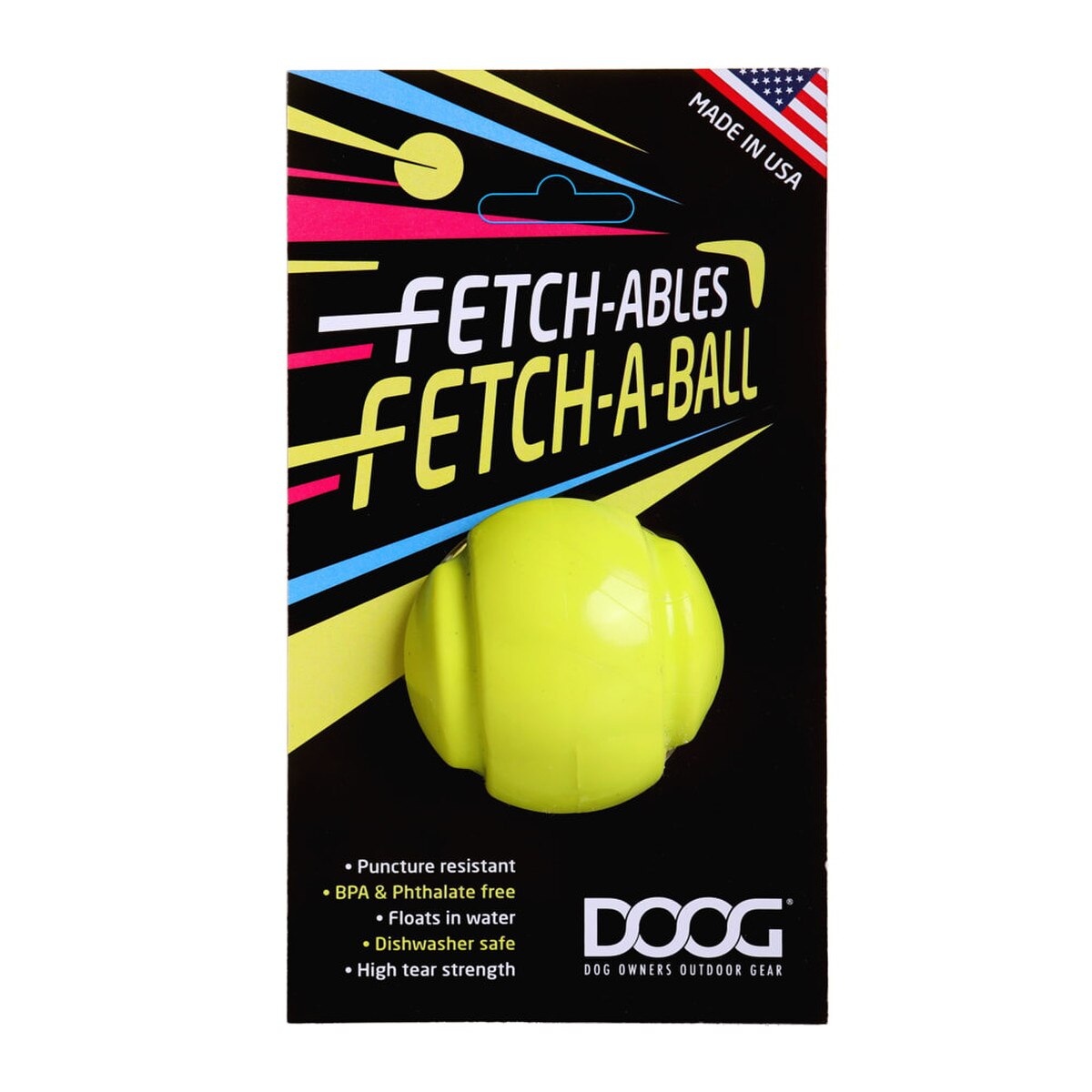 DOOG Fetchables Fetch-a-Ball Dog Toy – Interactive Fetch Ball for Dogs, Durable Pet Toy
