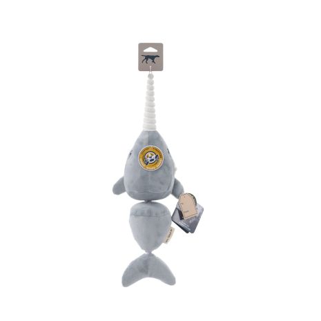 Tall Tails Narwhal Jointed Shake Play Plush Dog Toy – 14 Inch