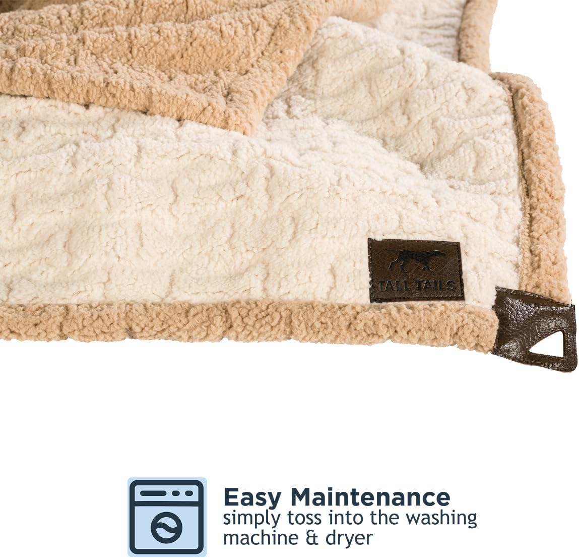 Tall Tails Cream Embossed Bone Dog Blanket 