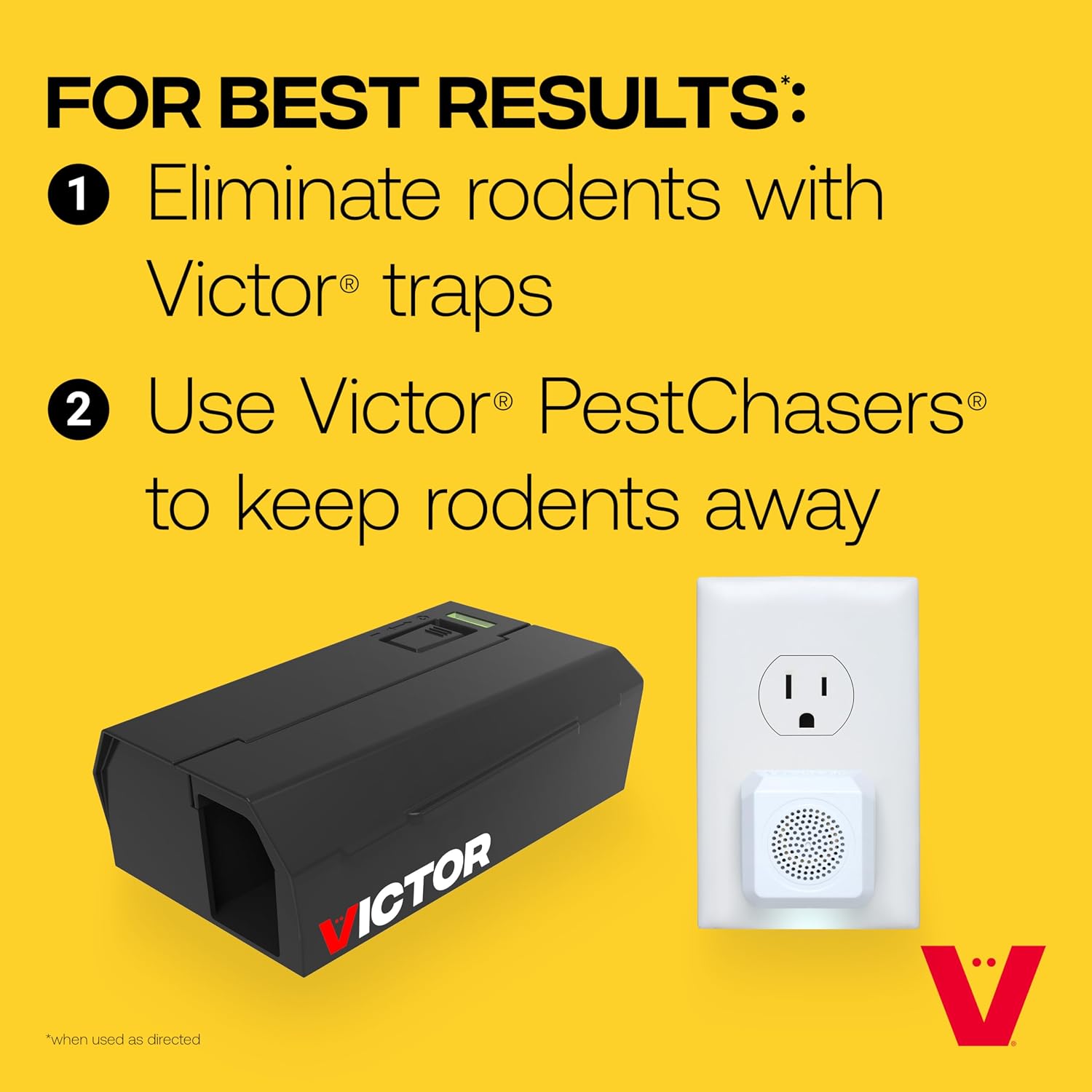 Victor PestChaser Rodent Repellent with Nightlight, 3-Pack