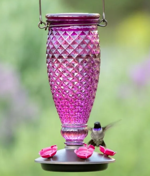 Diamond Wine Top-Fill Hummingbird Feeder – 24 oz