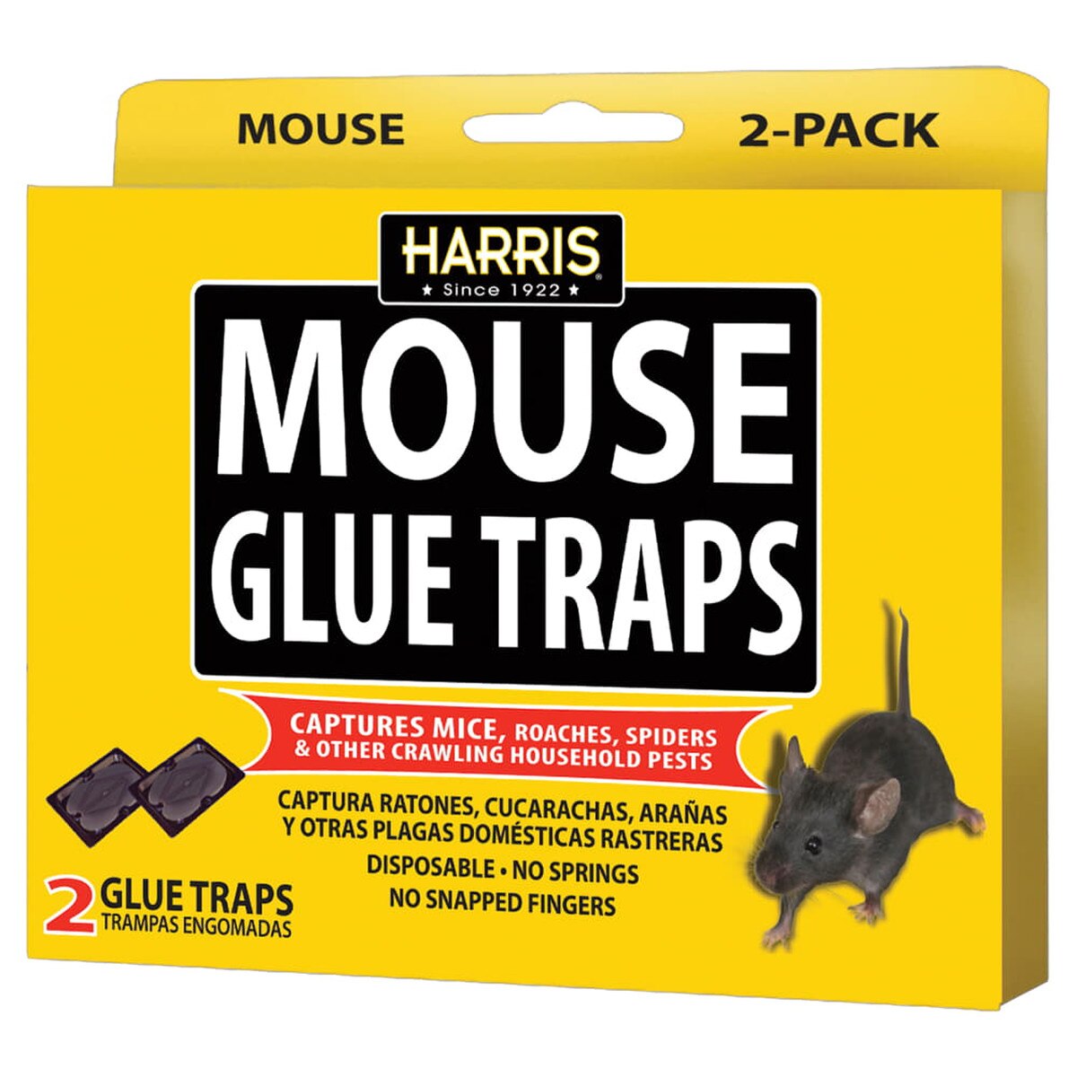 P.F. Harris Mouse Glue Traps – Pre-Baited Non-Toxic Disposable Mouse & Insect Traps, 2 Pack