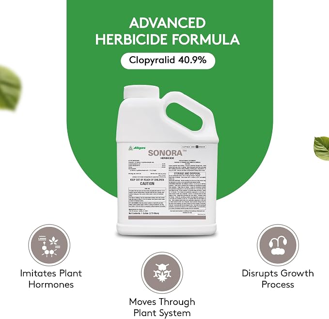 ALLIGARE Sonora Broadleaf Weed Killer - Selective Post-Emergent Weed Killers for Weeds & Woody Brush - Effective on Thistle, Locust, Kudzu - Vegetation Killer with No Grazing Restriction - 1 Gallon