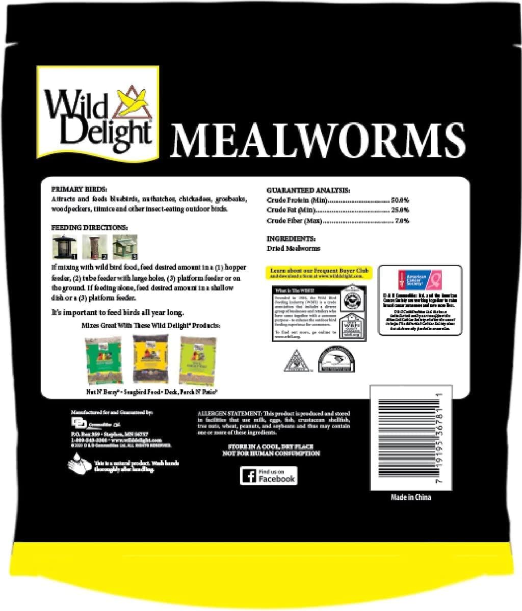Wild Delight Mealworms Wild Bird Food – 16 oz