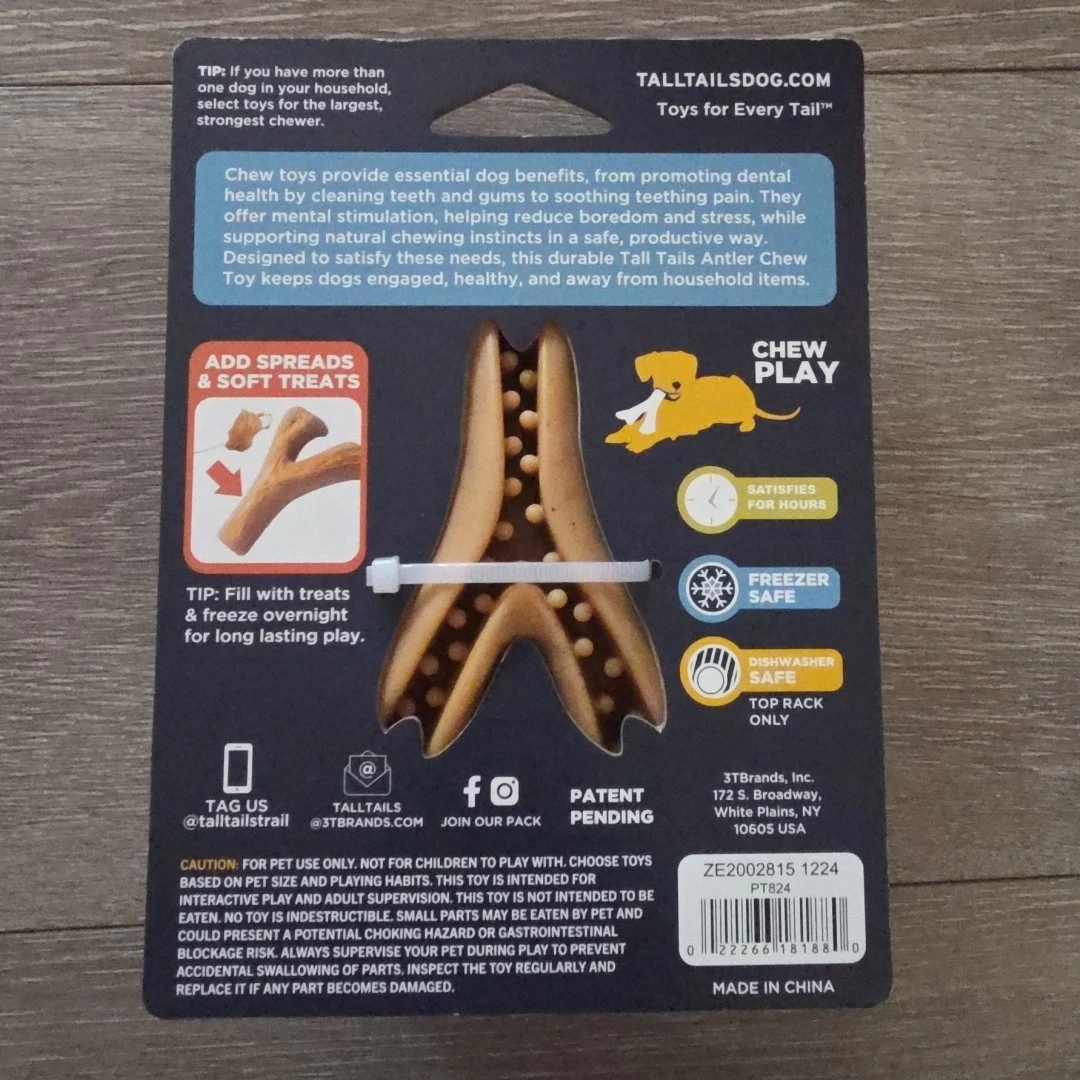 Tall Tails Dog Antler Chew Peanut Butter – Medium 7 Inch