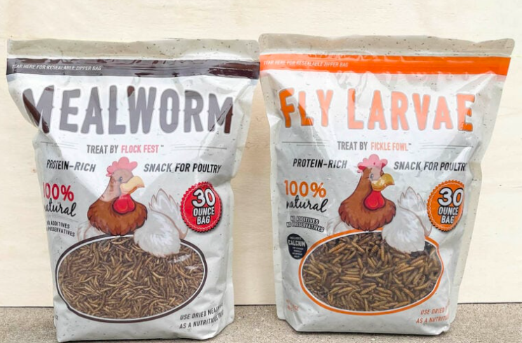 Mixed Mealworms & Fly Larvae 10 oz – High-Protein Feed for Wild Birds, Chickens & Reptiles