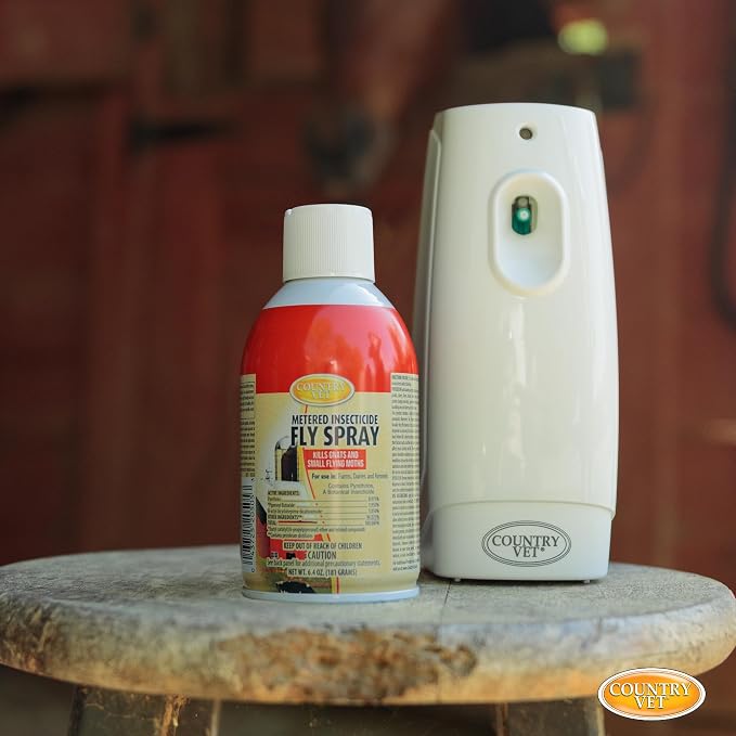 Metered Fly Spray 6.4 oz – Automatic Fly Control Refill for Barns, Stables, Kennels & Livestock Areas