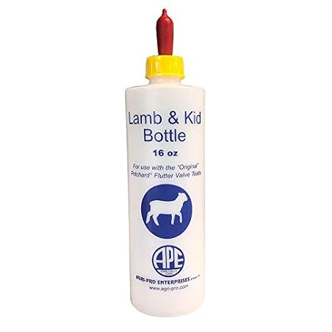 Lamb & Kid Nursing Bottle 16 oz with Pritchard Teat – Bottle Feeder for Newborn Lambs & Goat Kids