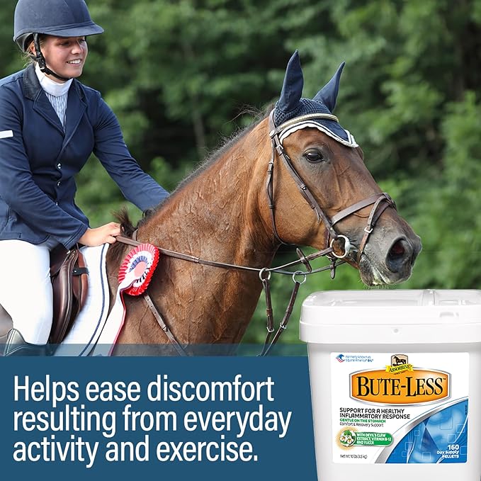 Absorbine Bute-Less Comfort & Recovery Supplement Pellets, Healthy Inflammatory Response, 10 lb / 160 Day Supply