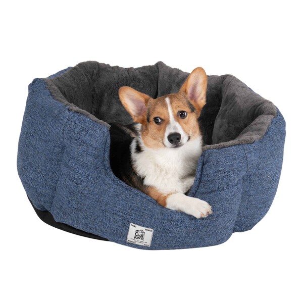 Chill Kuzzi FIR Round Bed Blue 23" 