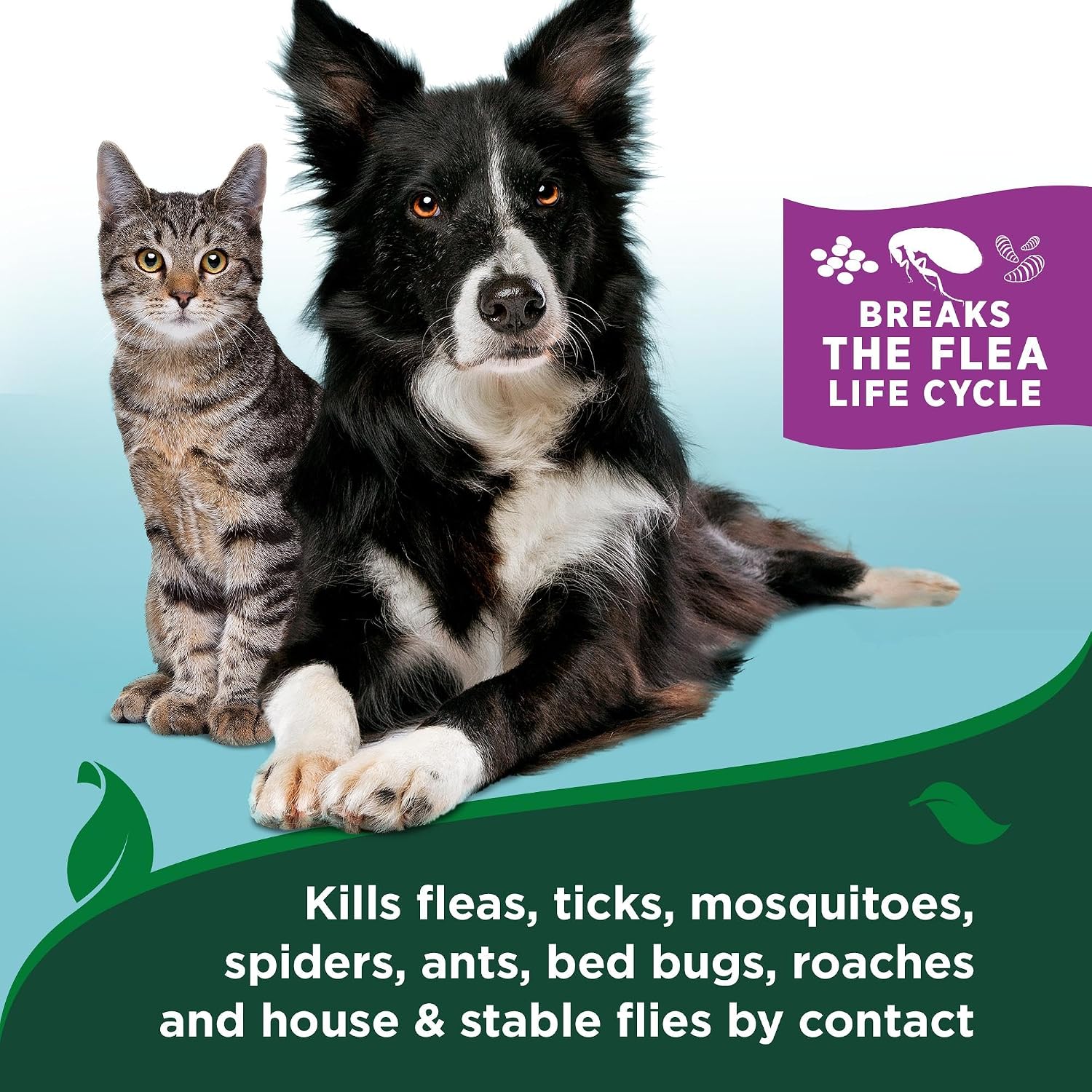 Vet's Best Waterless Flea & Tick Bath for Cats, Plant-Based, 5 oz