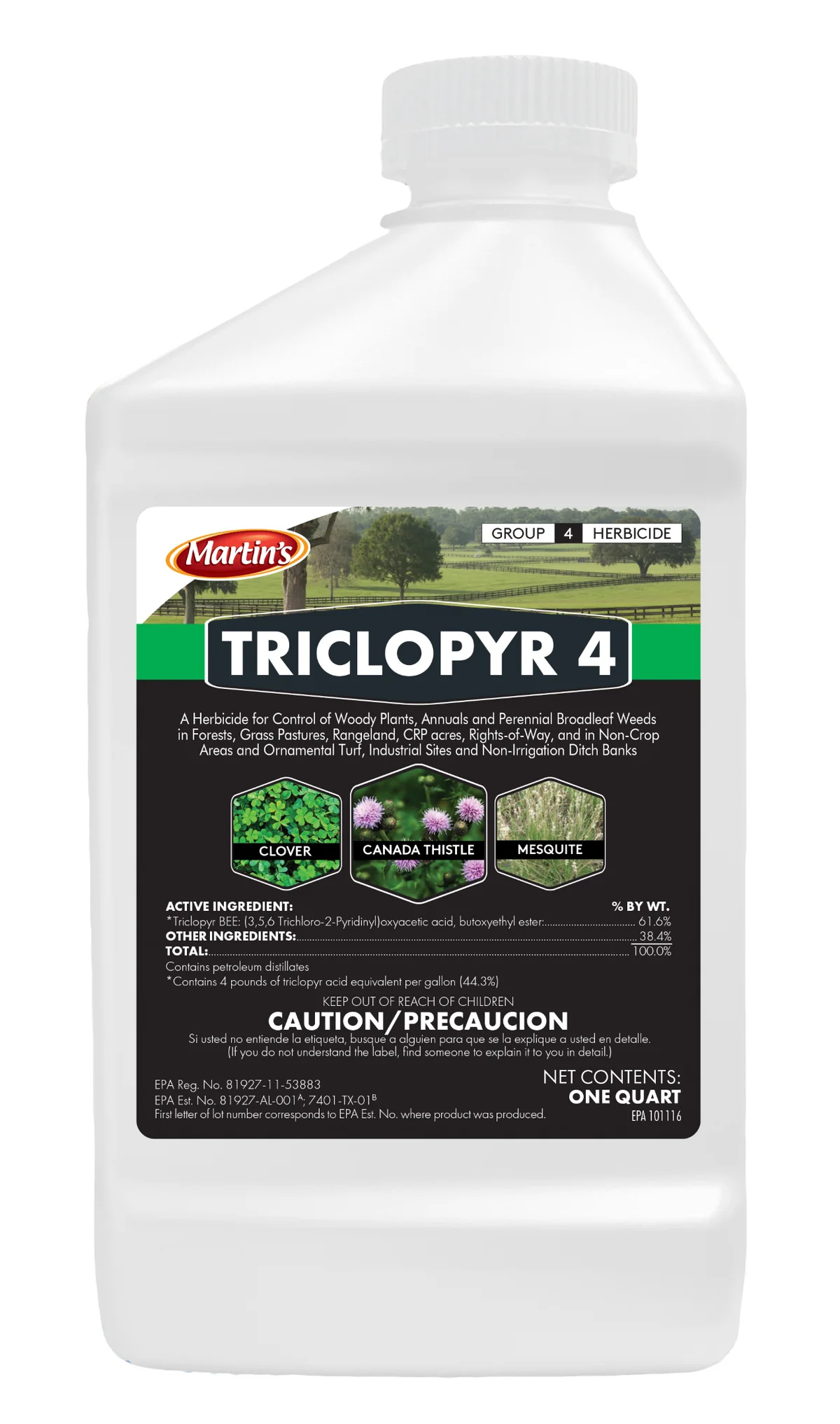Martin's Triclopyr 4 Herbicide 32 oz – Brush, Woody Plant & Broadleaf Weed Control