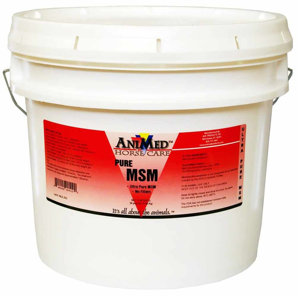 AniMed MSM Pure 20 lb – 100% Methylsulfonylmethane Joint Support Supplement for Horses