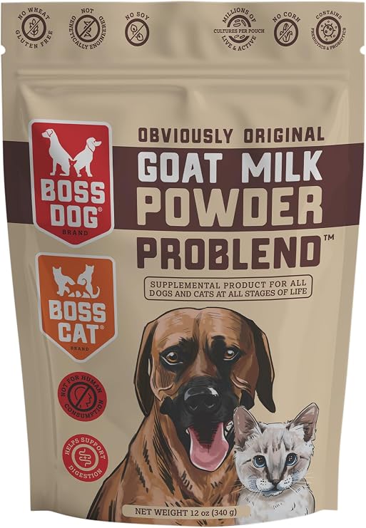Boss Dog Goat Milk Powder Problend, 12 oz Bag